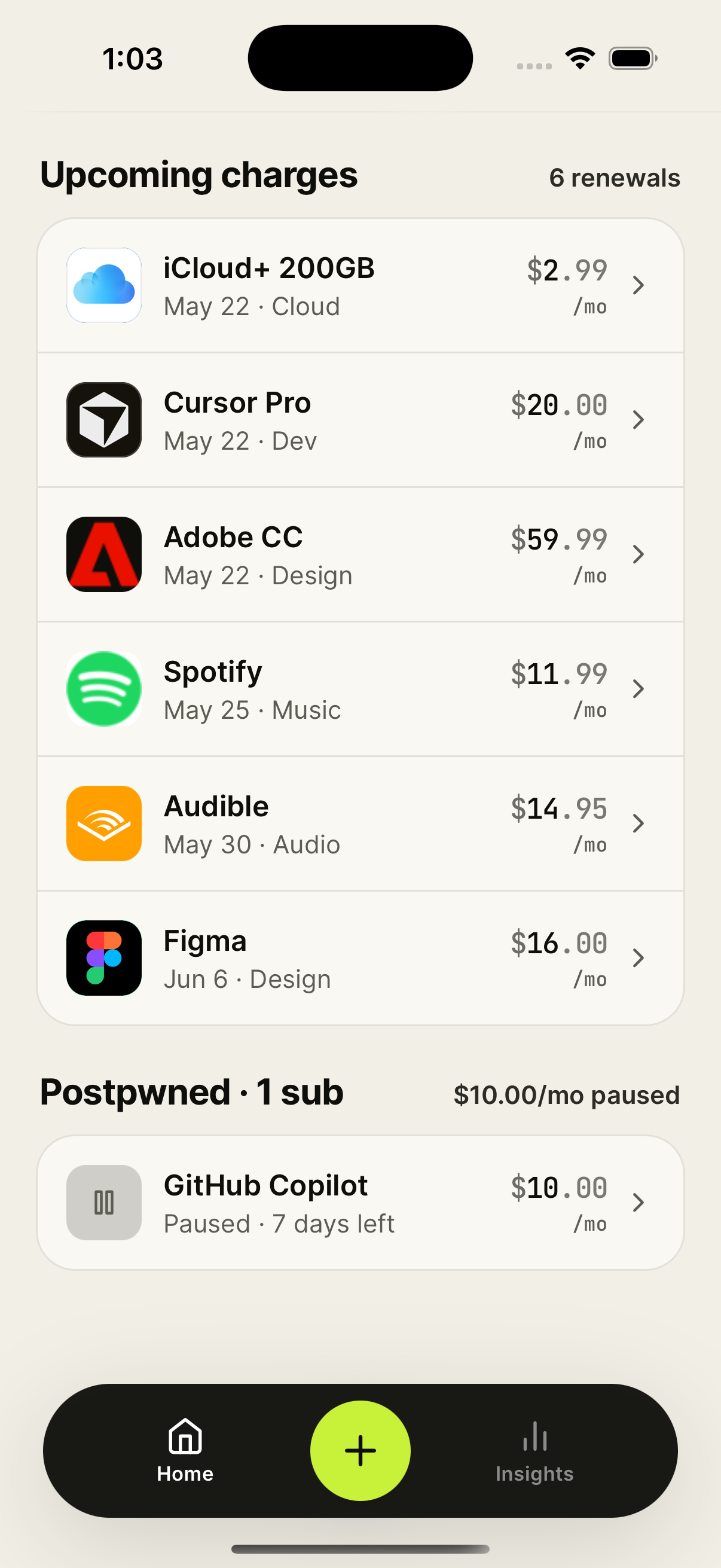 Subscription overview